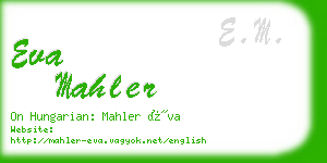 eva mahler business card